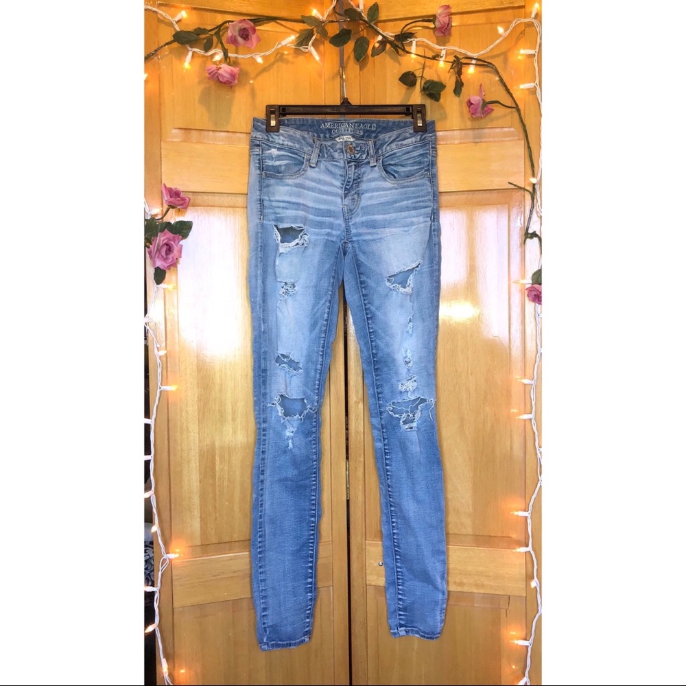 american eagle ripped jeggings